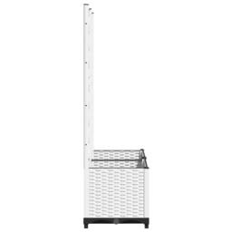 Berkfield Home Garden Planter with Trellis White 80x40x136 cm PP - Size: 80 x 40 x 136 cm - thumbnail 5
