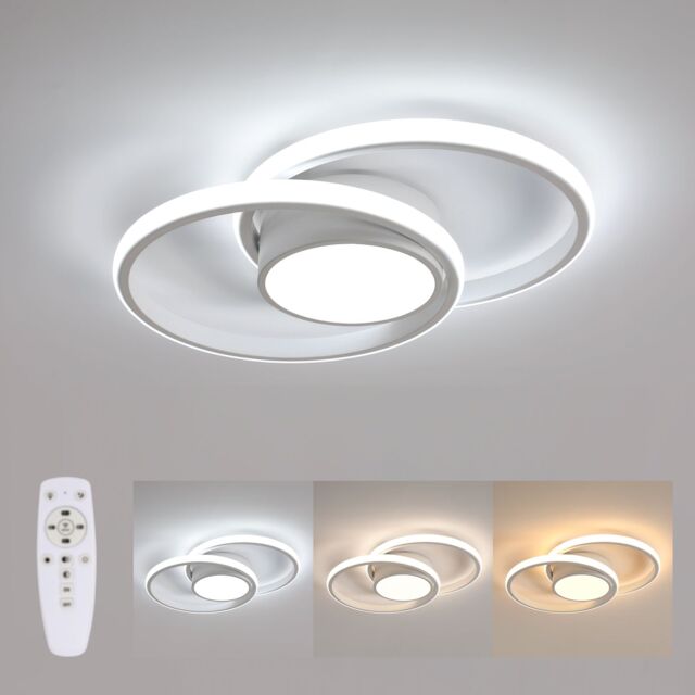 Pheashine Modern LED Ceiling Light, Dimming 3000-6500K, 40cm long, Indoor Use in White - image 1