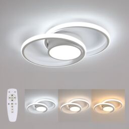 Pheashine Modern LED Ceiling Light, Dimming 3000-6500K, 40cm long, Indoor Use in White - thumbnail 1