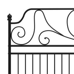 Berkfield Home Comfortable Bed Frame Black Metal 200x200 cm - thumbnail 5