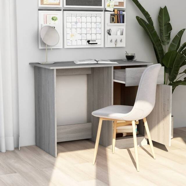 Berkfield Home Modern Desk Grey Sonoma 100x50x76 cm Engineered Wood - Size: 100 x 50 x 76 cm - image 1