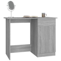 Berkfield Home Modern Desk Grey Sonoma 100x50x76 cm Engineered Wood - Size: 100 x 50 x 76 cm - thumbnail 4