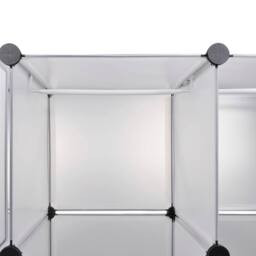 Berkfield Home Modular Cabinet 18 Compartments White 37x146x180.5 cm - thumbnail 5