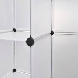 Berkfield Home Modular Cabinet 18 Compartments White 37x146x180.5 cm - thumbnail 6