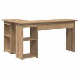 Berkfield Home Artisan Oak Computer Desk Artisan oak Particle board Medium in Light Brown - thumbnail 7
