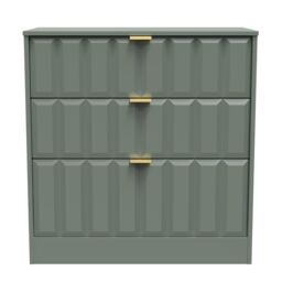 Ready Assembled 2 U Seattle 3 Drawer Deep Chest (Ready Assembled) in Pale Green - thumbnail 1