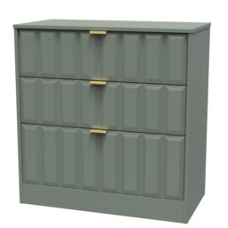 Ready Assembled 2 U Seattle 3 Drawer Deep Chest (Ready Assembled) in Pale Green - thumbnail 3