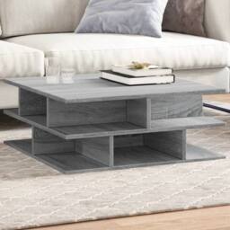 Berkfield Home Coffee Table Grey Sonoma 70x70x29 cm Engineered Wood - Size: 70 x 70 x 29 cm - thumbnail 2