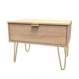Ready Assembled 2 U Bexley 1 Drawer Wide Side Table (Ready Assembled) in Light Oak - thumbnail 3