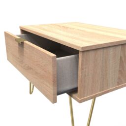 Ready Assembled 2 U Bexley 1 Drawer Wide Side Table (Ready Assembled) in Light Oak - thumbnail 5