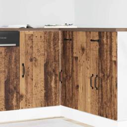 Berkfield Home Kitchen Base Cabinet Kalmar Old Wood Engineered Wood in Brown - thumbnail 2