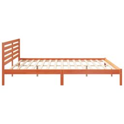 Berkfield Home with Headboard Wax brown 200 x 210 cm Solid pine wood - thumbnail 7