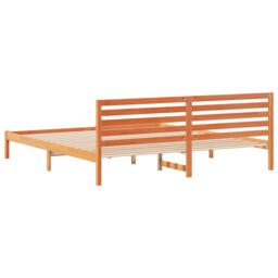 Berkfield Home with Headboard Wax brown 200 x 210 cm Solid pine wood - thumbnail 8