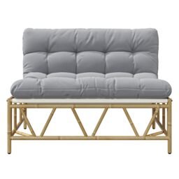 Berkfield Home Garden Bench with Cushion 110x80x71 cm Steel in Grey - Size: 110 x 80 x 71 cm - thumbnail 5