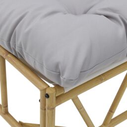 Berkfield Home Garden Bench with Cushion 110x80x71 cm Steel in Grey - Size: 110 x 80 x 71 cm - thumbnail 8