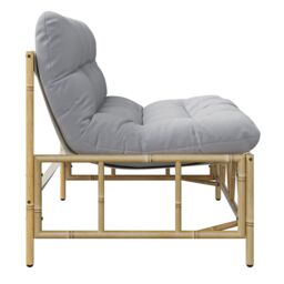 Berkfield Home Garden Bench with Cushion 110x80x71 cm Steel in Grey - Size: 110 x 80 x 71 cm - thumbnail 6