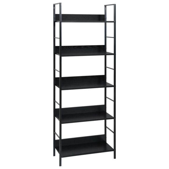 Berkfield Home 5-Layer Book Shelf Black 60x27.6x158.5 cm Engineered Wood - image 1