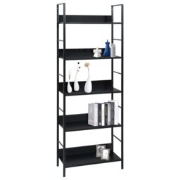 Berkfield Home 5-Layer Book Shelf Black 60x27.6x158.5 cm Engineered Wood - thumbnail 2