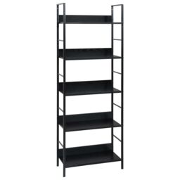 Berkfield Home 5-Layer Book Shelf Black 60x27.6x158.5 cm Engineered Wood - thumbnail 1