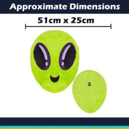 VFM e-Store Wall Decoration Plush Alien Plush Gift Idea 51cm x 25cm Green X 1 - Size: 51 cm x 25 cm - thumbnail 2