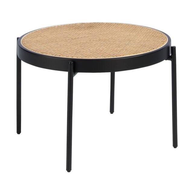 Angel Cerda Round Rattan Coffee Table Black MDF Base & Black - image 1