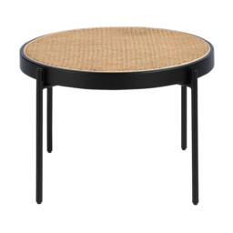Angel Cerda Round Rattan Coffee Table Black MDF Base & Black - thumbnail 2