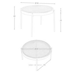 Angel Cerda Round Rattan Coffee Table Black MDF Base & Black - thumbnail 8