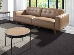 Angel Cerda Round Rattan Coffee Table Black MDF Base & Black - thumbnail 5
