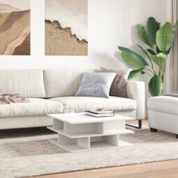 Berkfield Home Coffee Table White 70x70x29 cm Engineered Wood - Size: 70 x 70 x 29 cm - thumbnail 3
