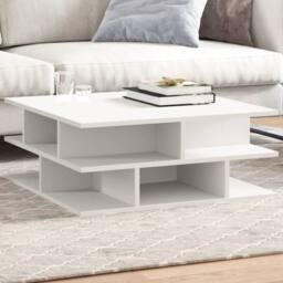 Berkfield Home Coffee Table White 70x70x29 cm Engineered Wood - Size: 70 x 70 x 29 cm - thumbnail 2