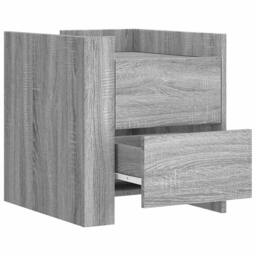 Berkfield Home Decorative Bedside Cabinet Grey Sonoma 45x50x50 cm Engineered Wood - Size: 45 x 50 x 50 cm - thumbnail 7