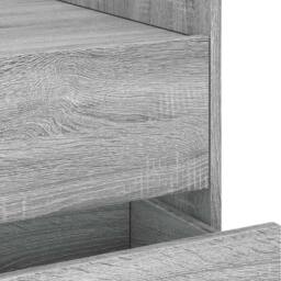 Berkfield Home Decorative Bedside Cabinet Grey Sonoma 45x50x50 cm Engineered Wood - Size: 45 x 50 x 50 cm - thumbnail 9