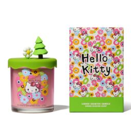 Hello Kitty Spring Blossom Candle - Glass Jar with 3D Silicone Lid in Pink - Size: Medium - thumbnail 1