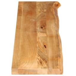 Berkfield Home Table Top Live Edge 160x40x3.8 cm Solid Wood Mango in Brown - thumbnail 4