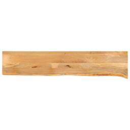 Berkfield Home Table Top Live Edge 160x40x3.8 cm Solid Wood Mango in Brown - thumbnail 2