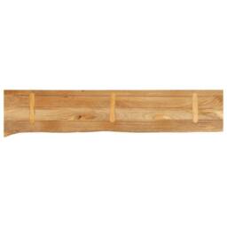 Berkfield Home Table Top Live Edge 160x40x3.8 cm Solid Wood Mango in Brown - thumbnail 5