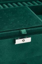 ExtraStar 3-Tier Velvet Jewellery Box with Lock in Dark Green - thumbnail 6