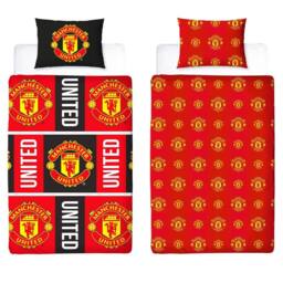 Manchester United FC Reversible Duvet Set in Dark Red - Size: Double - thumbnail 1