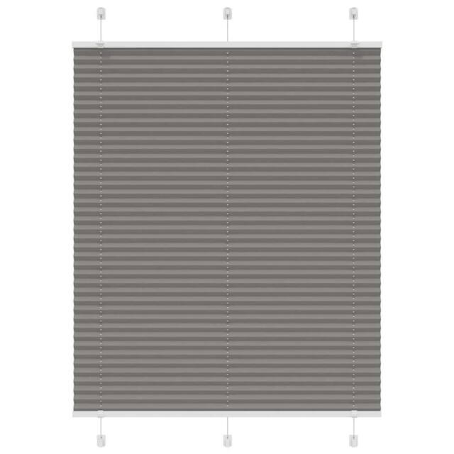 Berkfield Home Pleated Blind Anthracite 110x100 cm Fabric Width 109.4 cm Polyester in Charcoal - image 1