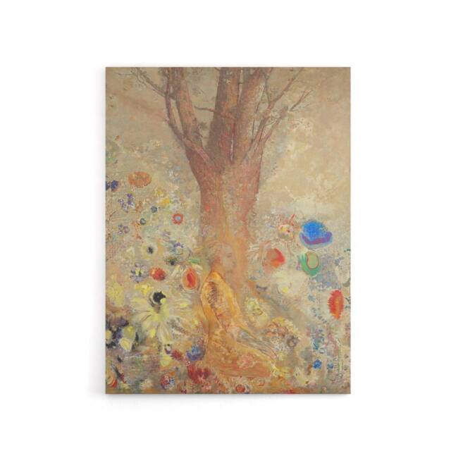 "Artery8 Odilon Redon The Buddha Premium Canvas Wall Art Print in Beige - Size: W18"" x H24""" - image 1