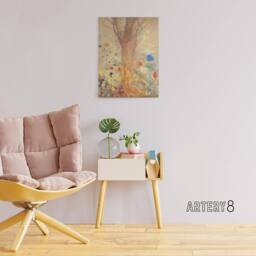 "Artery8 Odilon Redon The Buddha Premium Canvas Wall Art Print in Beige - Size: W18"" x H24""" - thumbnail 3