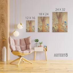 "Artery8 Odilon Redon The Buddha Premium Canvas Wall Art Print in Beige - Size: W18"" x H24""" - thumbnail 4