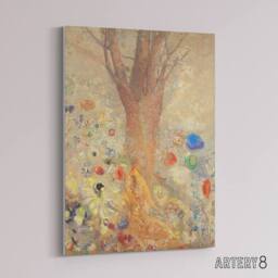 "Artery8 Odilon Redon The Buddha Premium Canvas Wall Art Print in Beige - Size: W18"" x H24""" - thumbnail 2