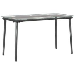 Berkfield Home Garden Table Black 80 x 40 x 45 cm Poly rattan - thumbnail 3