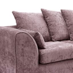 Abakus Direct Harriet Crushed Chenille Right Facing Corner Sofa in Pink - thumbnail 5