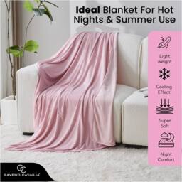 GAVENO CAVAILIA Cooling Blanket in Pink - Size: 130 cm x 170 cm - thumbnail 5