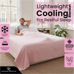GAVENO CAVAILIA Cooling Blanket in Pink - Size: 130 cm x 170 cm - thumbnail 2