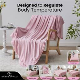 GAVENO CAVAILIA Cooling Blanket in Pink - Size: 130 cm x 170 cm - thumbnail 4