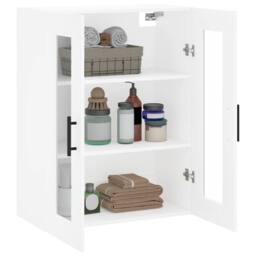 Berkfield Home Wall Mounted Cabinet White 69.5x34x90 cm - thumbnail 5