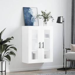 Berkfield Home Wall Mounted Cabinet White 69.5x34x90 cm - thumbnail 3
